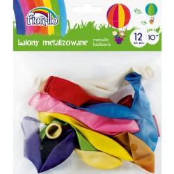 BALONY 10" FIORELLO 170-2451 METALICZNY MIX KOLORÓW  12SZT