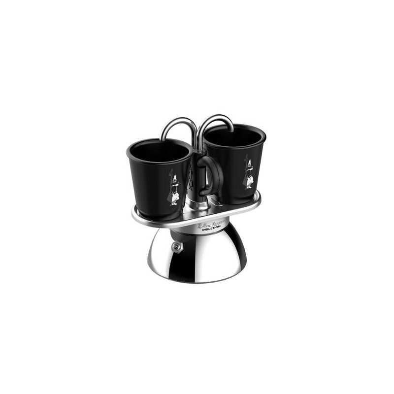 KAWIARKA BIALETTI - SET MINI EXPRESS INDUCTION 2TZ CZARNA + 2 FILIŻANKI