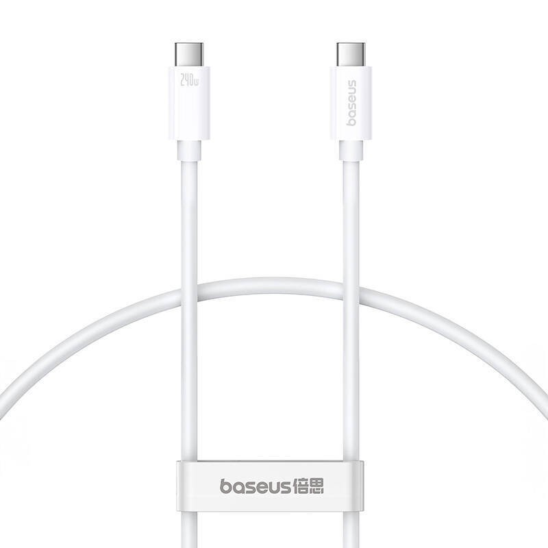 KABEL USB-C DO USB-C BASEUS SUPERIOR USB4, 240W, 1M (BIAŁY)