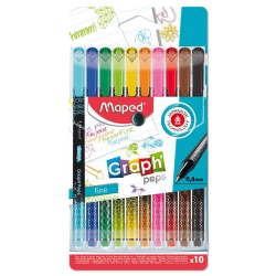 CIENKOPIS MAPED GRAPH PEPS DECO 10 SZT ETUI