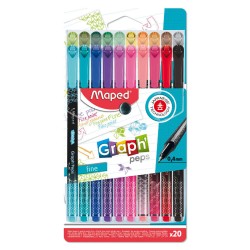 CIENKOPIS MAPED GRAPH PEPS DECO 20 SZT ETUI