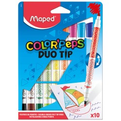 FLAMASTRY MAPED COLORPEPS DUO TIP DWUSTRONNE 10 KOLORÓW.