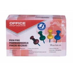 PINEZKI TABLICOWE KOLOROWE OFFICE PRODUCTS 50SZT