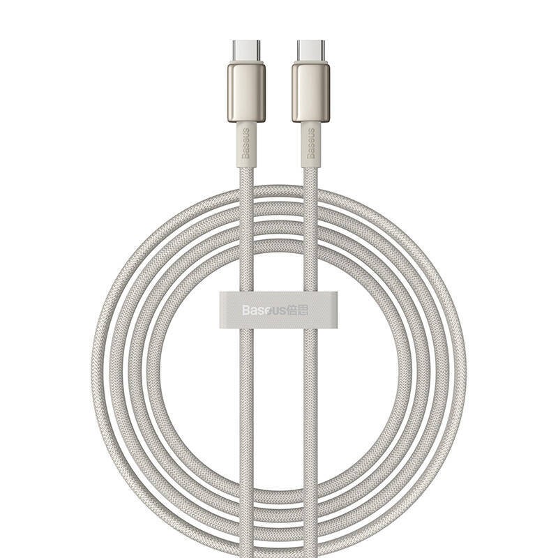 KABEL USB-C DO USB-C BASEUS TUNGSTEN GOLD, 100W, 2M (ZŁOTY)