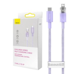 KABEL SZYBKO ŁADUJĄCY BASEUS USB-C DO LIGHTNING EXPLORER SERIES 2M, 20W (FIOLETOWY)