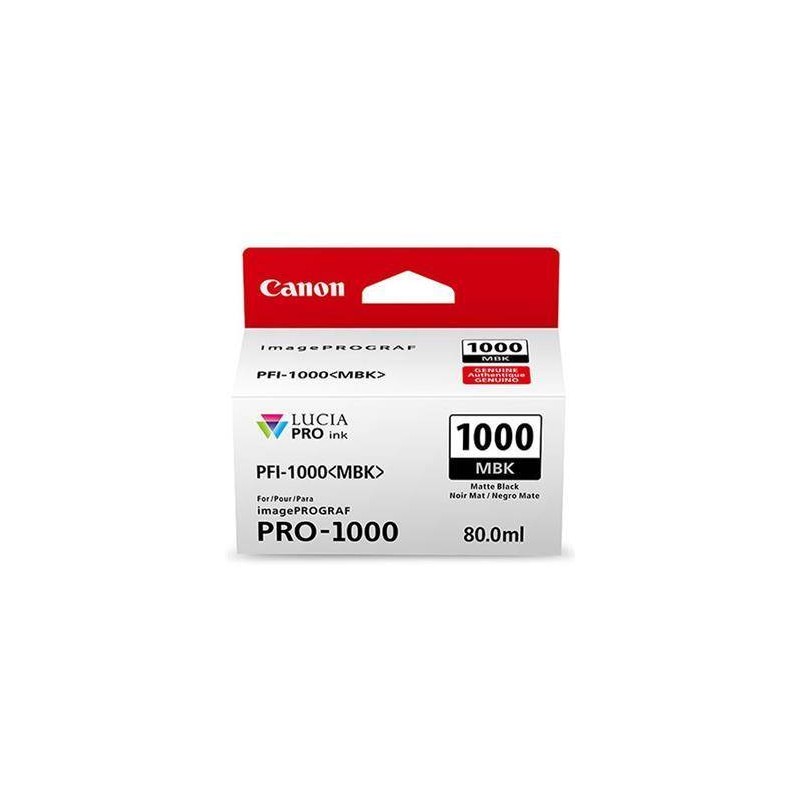 TUSZ ORYGINALNY CANON PFI1000MBK 0545C001 MATTE CZARNY 80 ML