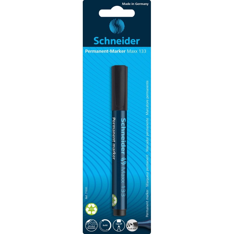 MARKER PERMANENTNY  SCHNEIDER MAXX 133 CZARNY ŚCIĘTA 1-4MM BLISTER