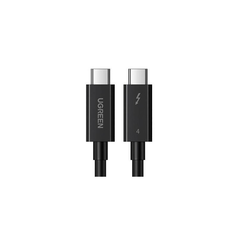 KABEL USB-C DO USB-C UGREEN US501, GEN3, 100W, 4K, 0.8M (CZARNY)