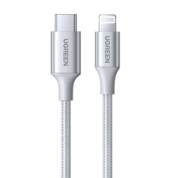 KABEL LIGHTNING DO USB-C  2.0 UGREEN PD 3A US304, 1M (SREBRNY)