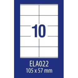 ETYKIETY SAMOPRZYLEPNE 105X57MM UNIWERSALNE ECONOMY ELA022 BIAŁE 100ARK*10SZT