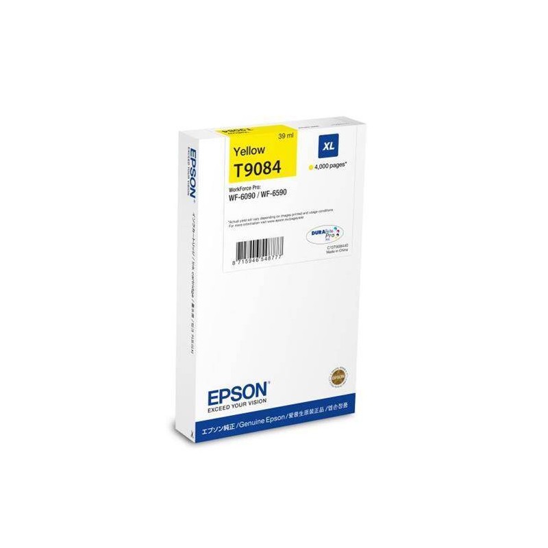 TUSZ ORYGINALNY EPSON T9084 C13T908440 YELLOW  39 ML