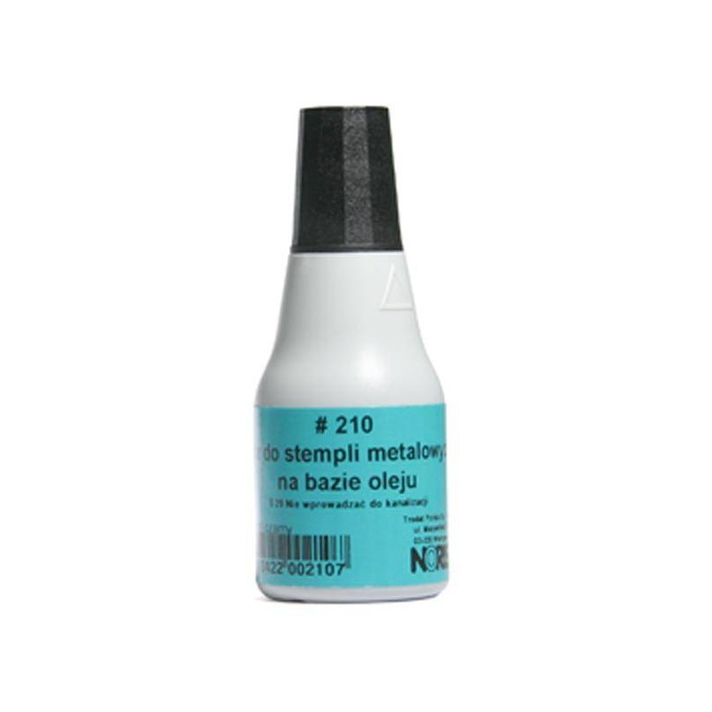 TUSZ DO STEMPLI METALOWYCH NORIS 210 NO210CA CZARNY 25 ML