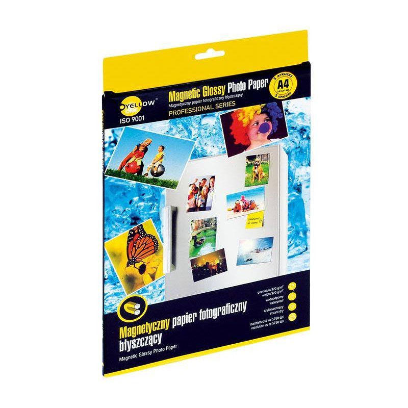 PAPIER FOTOGRAFICZNY BŁYSZCZĄCY MAGNETYCZNY YELLOW ONE 4PMG320 150-1290 A4 320G 5ARK