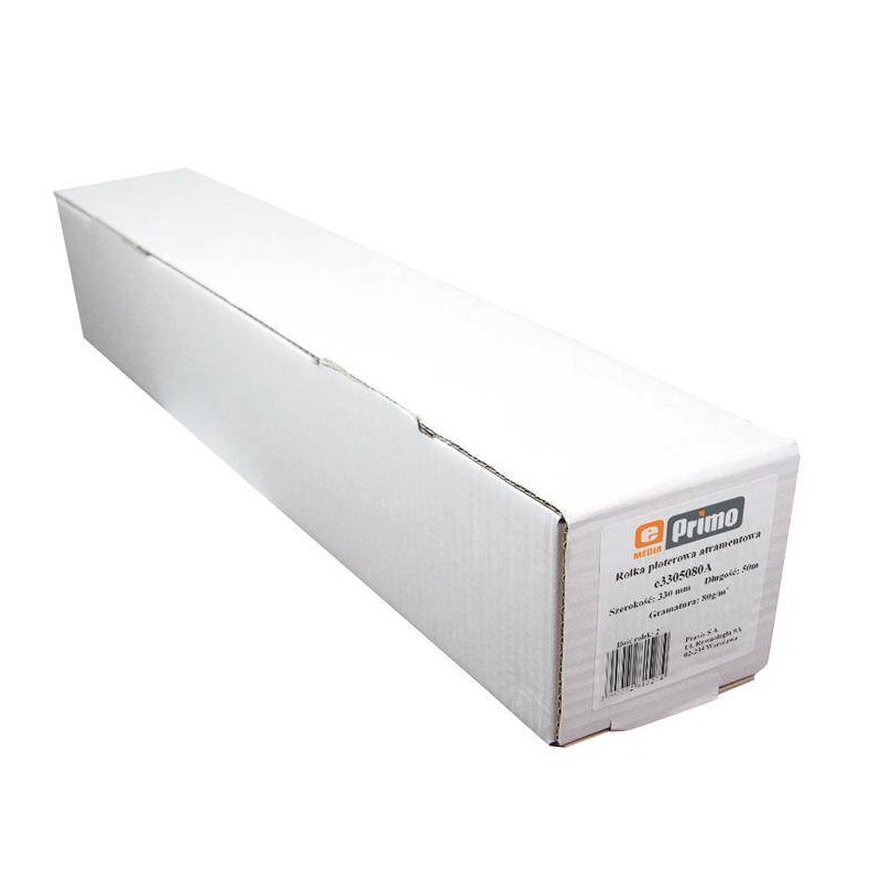 PAPIER DO PLOTERA 330MM X50M 80G EPRIMO ATRAMENTOWY E3305080A GILZA 50MM