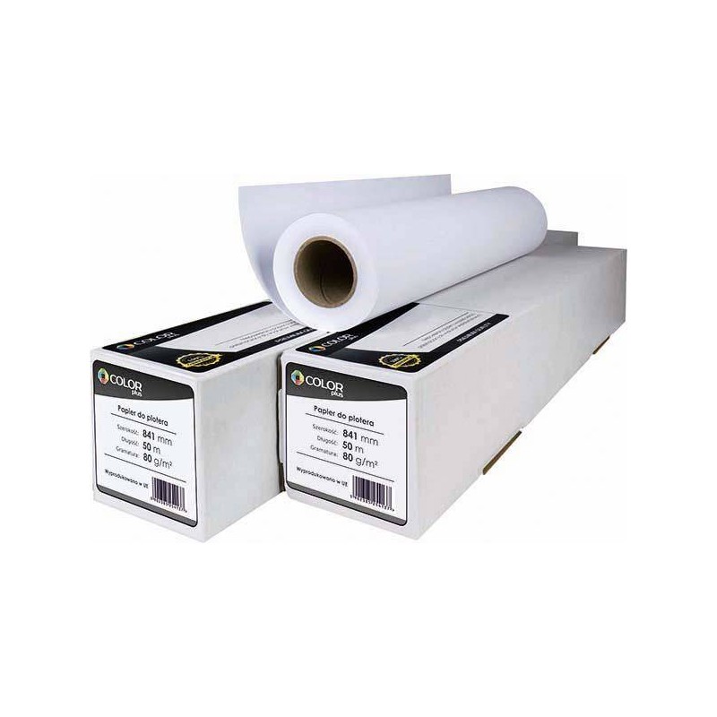 PAPIER DO PLOTERA 841MM X50M 80G COLORPLUS ATRAMENTOWY CP-841X50/80G GILZA 50MM