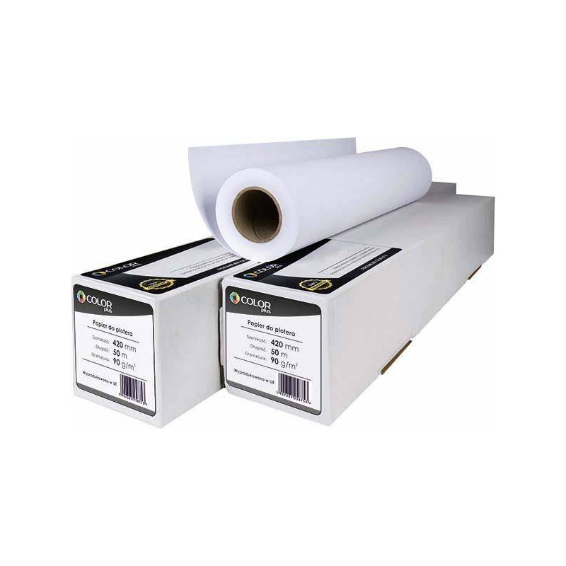 PAPIER DO PLOTERA 420MM X50M 90G COLORPLUS ATRAMENTOWY CP-420X50/90G GILZA 50MM 2 SZT