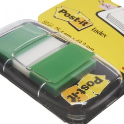 ZAKŁADKI INDEKSUJĄCE FOLIOWE 25,4X43,2MM 3M POST-IT® 680-3 ZIELONE 50SZT