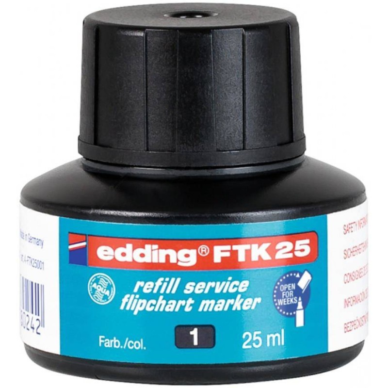 TUSZ DO MARKERÓW FLIPCHART EDDING FTK 25 CZARNY 25ML