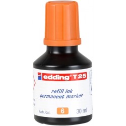 TUSZ DO MARKERÓW PERMANENTNY EDDING T 25 POMARAŃCZOWY 30ML