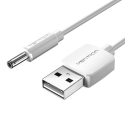 KABEL ZASILAJĄCY USB 2.0 DO DC 3,5MM BARREL JACK 5V VENTION CEXWF 1M (BIAŁY)