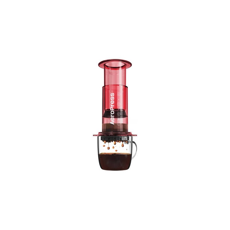 AEROPRESS CLEAR RED - ZAPARZACZ DO KAWY CZERWONY