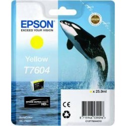 TUSZ ORYGINALNY EPSON T7604 C13T76044010 YELLOW  25,9 ML