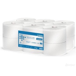 PAPIER TOALETOWY DWUWARSTWOWY CELULOZOWY VELVET CARE JUMBO 140 COMFORT 4100540 BIAŁY 140M 12 SZT.