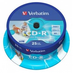 PŁYTA CD-R 700MB 52X VERBATIM DATALIFE PLUS 43439 CAKE 25 SZT.