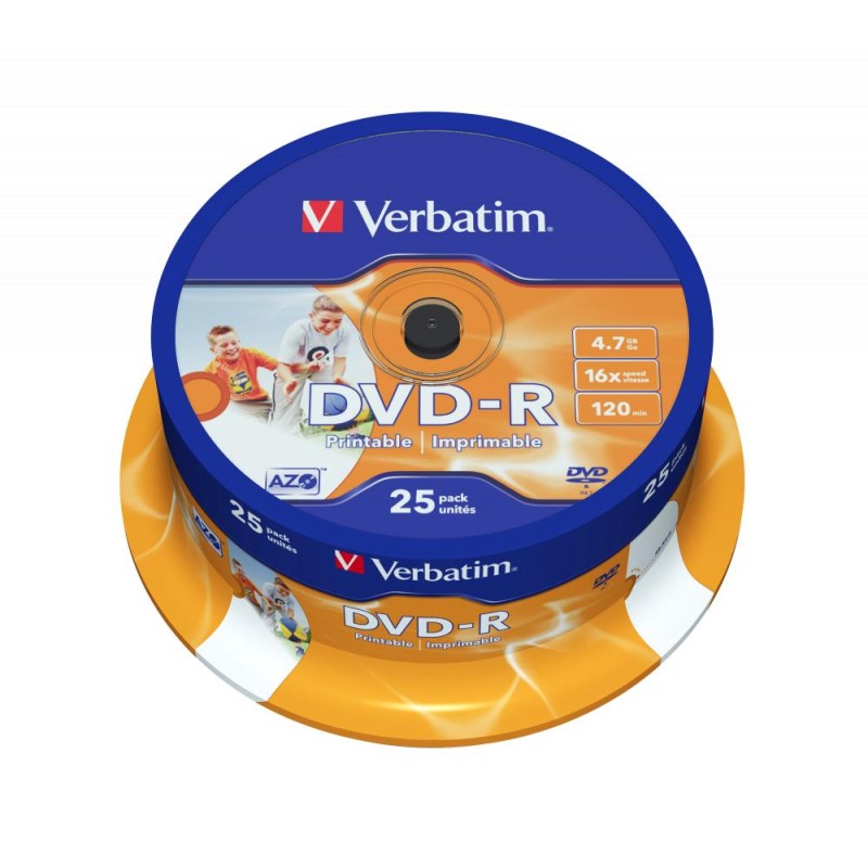 PŁYTA DVD-R 4,7GB 16X VERBATIM DATALIFE PLUS 43538 CAKE 25 SZT.