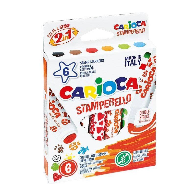 FLAMASTRY PIECZĄTKAMI CARIOCA 42279 STAMPERELLO 160-1902 MIX*6SZT