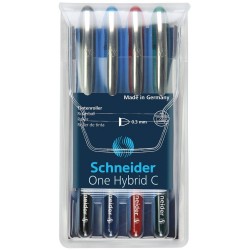 PIÓRO KULKOWE  SCHNEIDER ONE HYBRID C 0 MIX KOLORÓW 0.3MM 4SZT