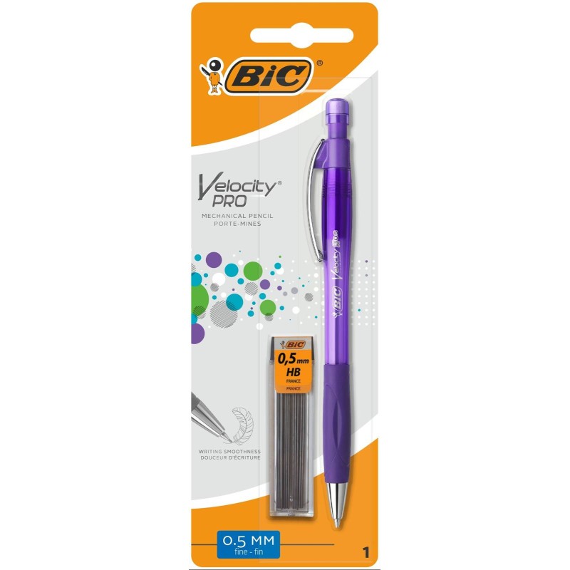 OŁÓWEK AUTOMATYCZNY Z GUMKĄ BIC VELOCITY PRO 0.5 503458 0.5 BLISTER