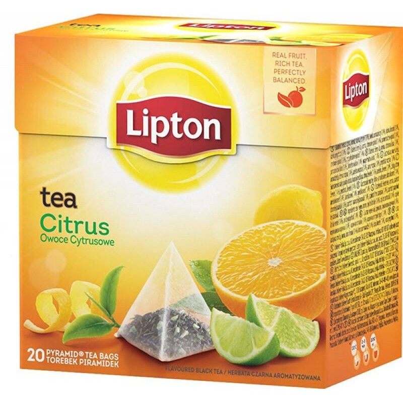 HERBATA OWOCE CYTRUSOWE LIPTON PIRAMIDKI, 20 TOREBEK