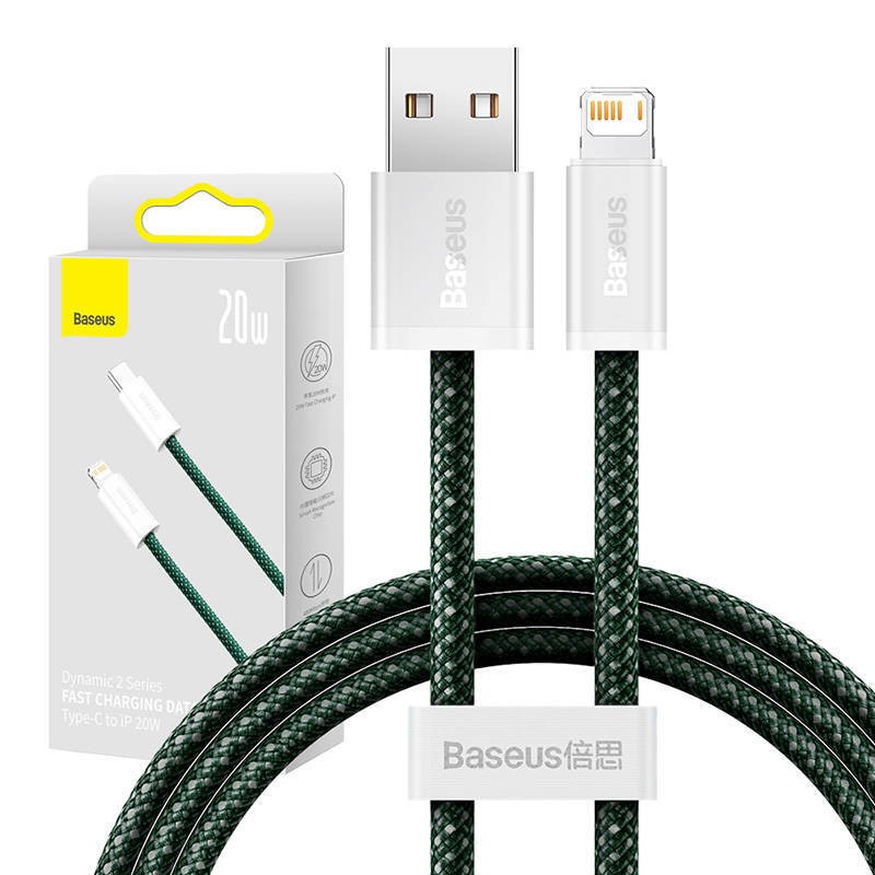 Kabel USB do Lightning Baseus Dynamic 2, 2.4A, 1m (zielony)