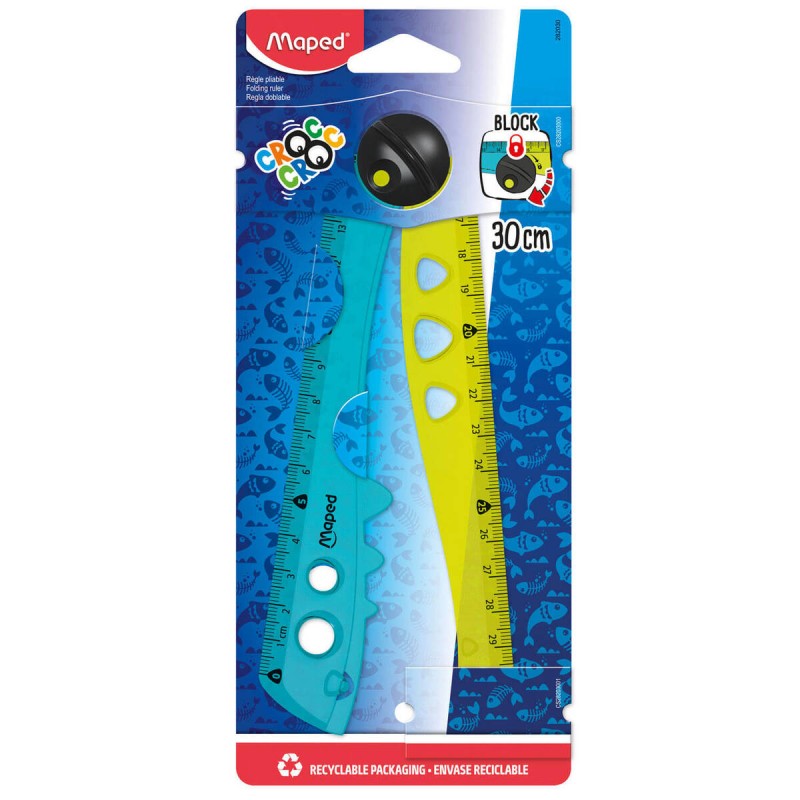 LINIJKA SKŁADANA MAPED CROC CROC 15/30 CM BLISTER KARTONOWY