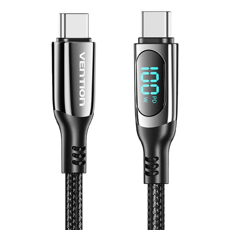 Kabel USB Vention TAYBAV USB 2.0 C-C 100 W 5A  1.2M  (czarny)