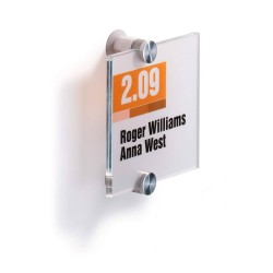 TABLICZKA INFORMACYJNA 105X105MM DURABLE CRYSTAL SIGN 482019 PRZEZROCZYSTA