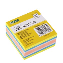 KARTECZKI SAMOPRZYLEPNE 75X75MM D.RECT MIX NEON MANGO 400KART