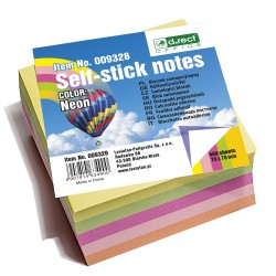 KARTECZKI SAMOPRZYLEPNE 76X76MM D.RECT MIX NEON 400KART