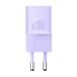 MINI ŁADOWARKA SIECIOWA BASEUS GAN5  20W (FIOLETOWA)