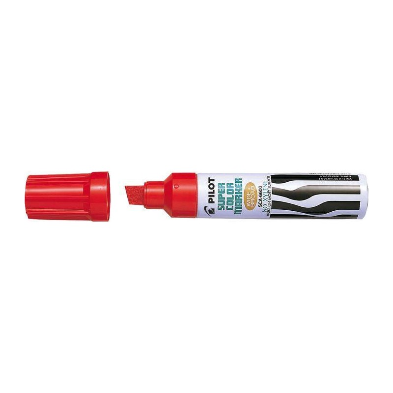MARKER PERMANENTNY PILOT JUMBO SCA-6600R CZERWONY ŚCIĘTA