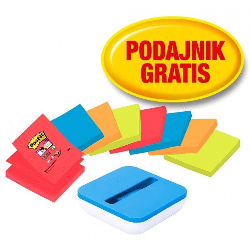 Karteczki samoprzylepne  76x76mm 3M Post-it® Z-Notes  VAL-SS8P-R330 mix kolorów 8x90 kart